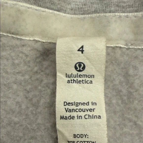 Lululemon Special Edition hooded ruched Warm Up Hooded Jacket Gray 4 RARE - Picture 9 of 13